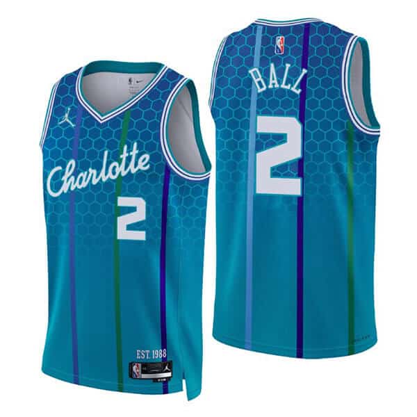 Lamelo Ball Charlotte Hornets #2 Swingman Basketball Jersey Stitched Blue 