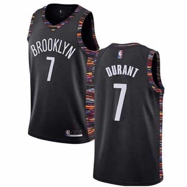 Kevin Durant #7 Brooklyn Nets Basketball Jersey Stitched City Edition Weiß 