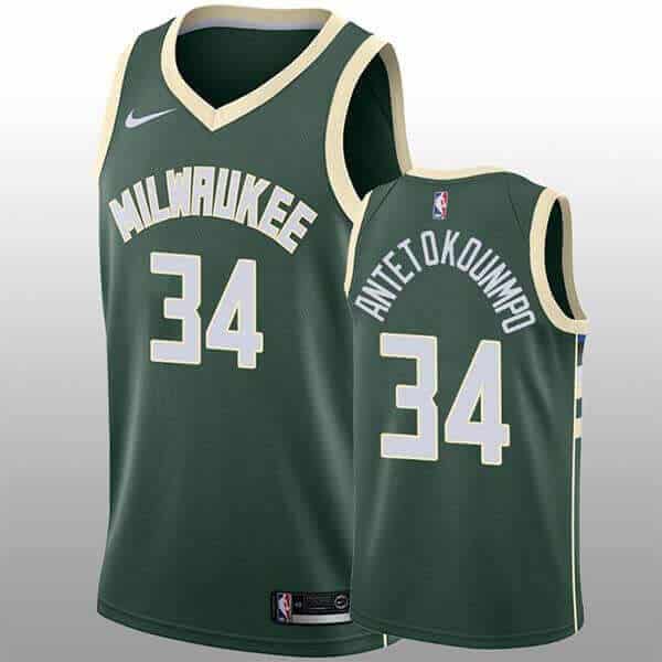 Giannis Antetokounmpo #34 Milwaukee Bucks Basketball Jerseys Stitched B 