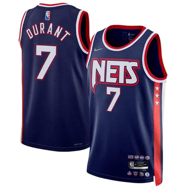 2021 Kevin Durant #7 Trikot Brooklyn Nets Jersey Black City Edition Größe S-2XL 