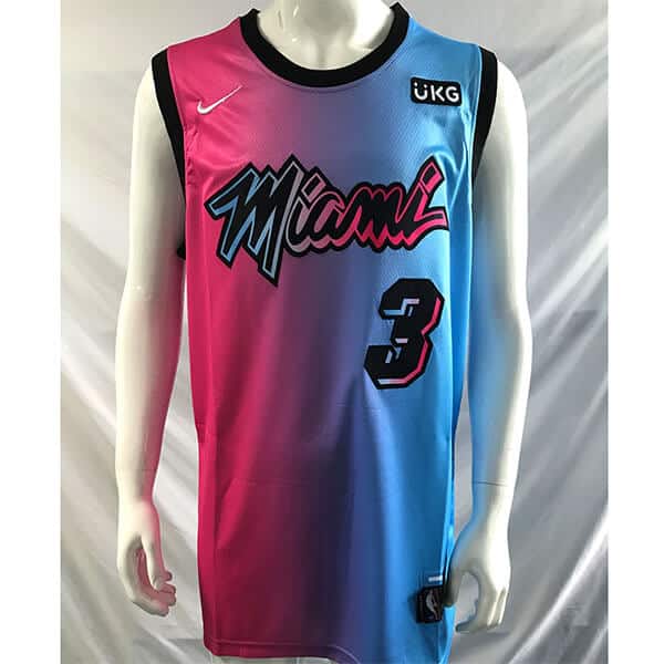 Neu Heat #3 Miami WADE Basketball Trikot Jersey City Edition Stitched 