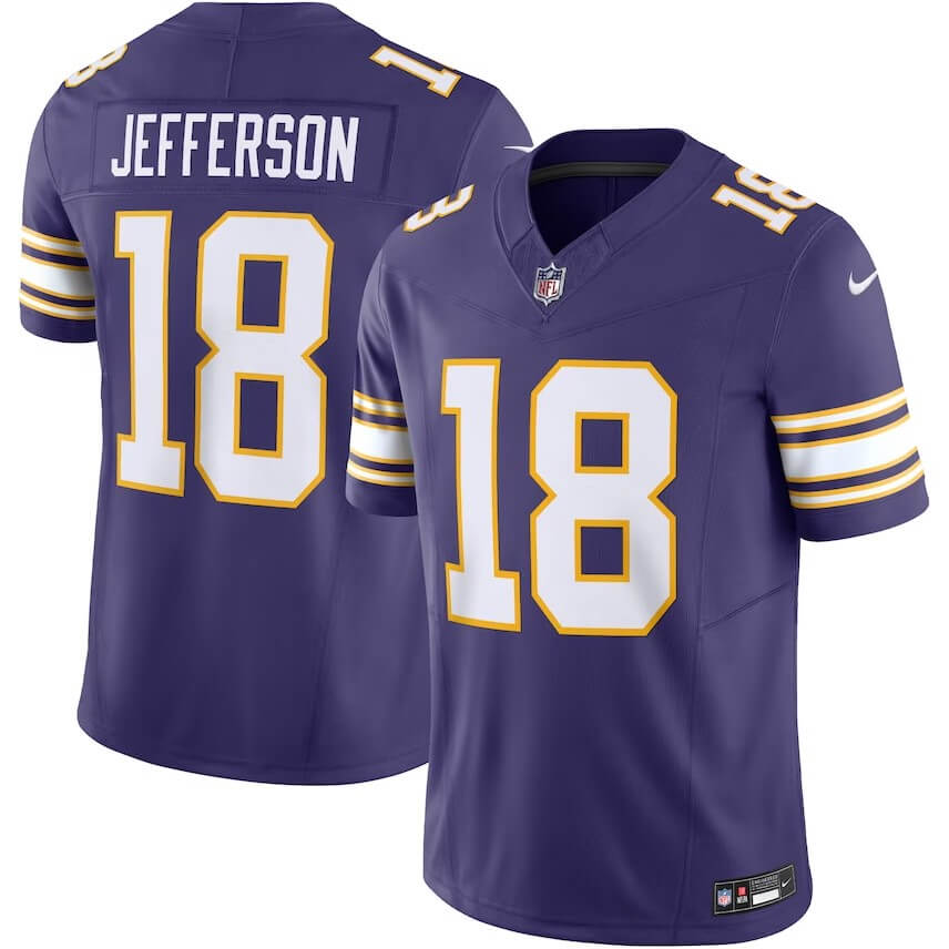 Justin Jefferson Purple Jersey Stitched Minnesota Vikings Classic Limited